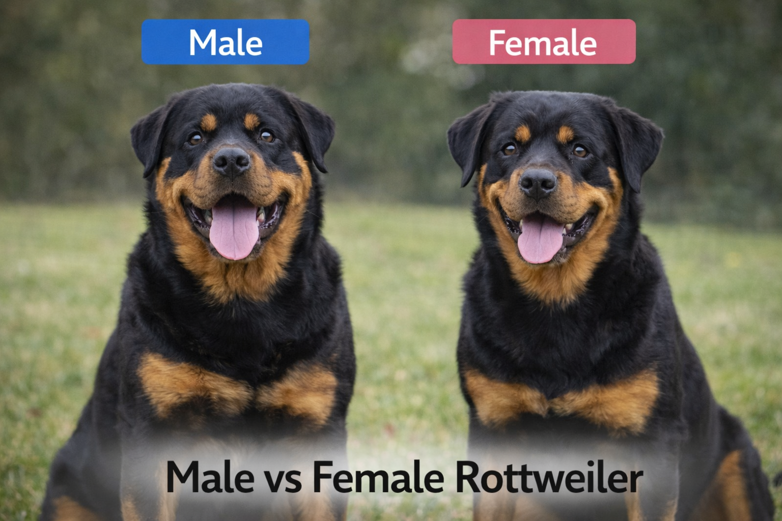 male vs female rottweiler comparison
